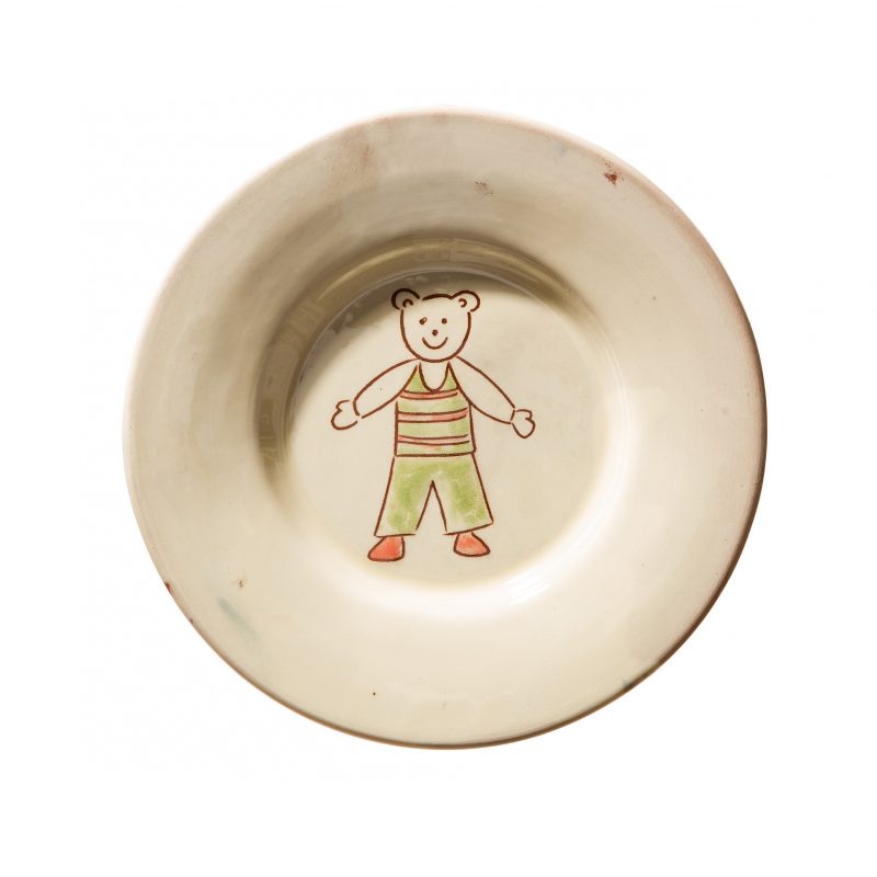 Assiette dessert Nounours Garçon