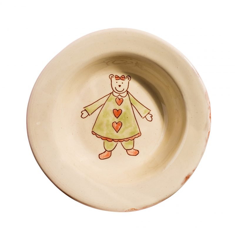 Assiette creuse nounours fille