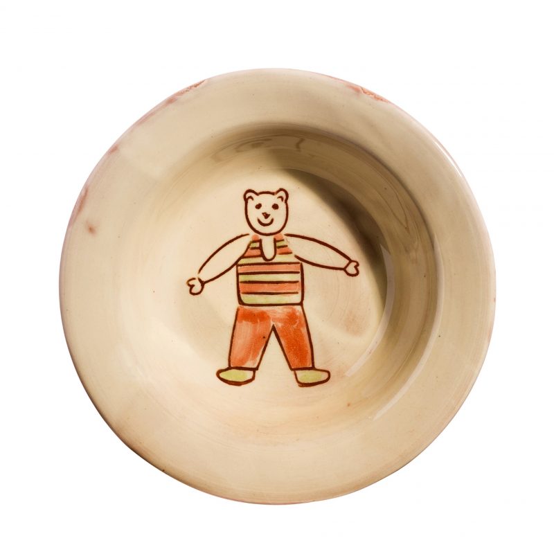 Assiette creuse nounours garçon